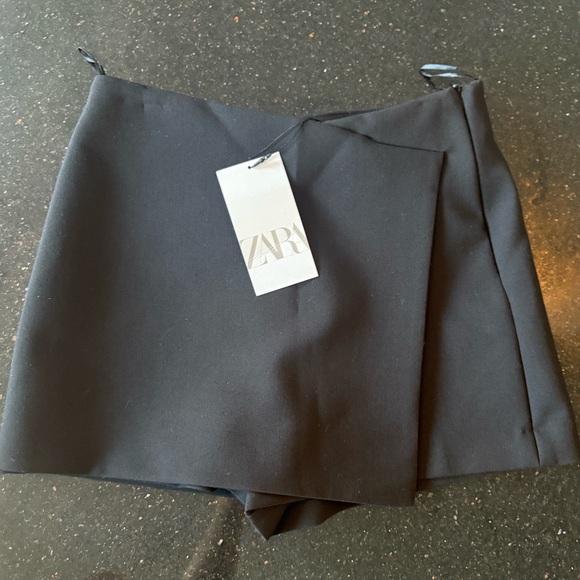 NWT ZARA Asymmetric High-Waist Wrap Skort - Picture 9 of 10